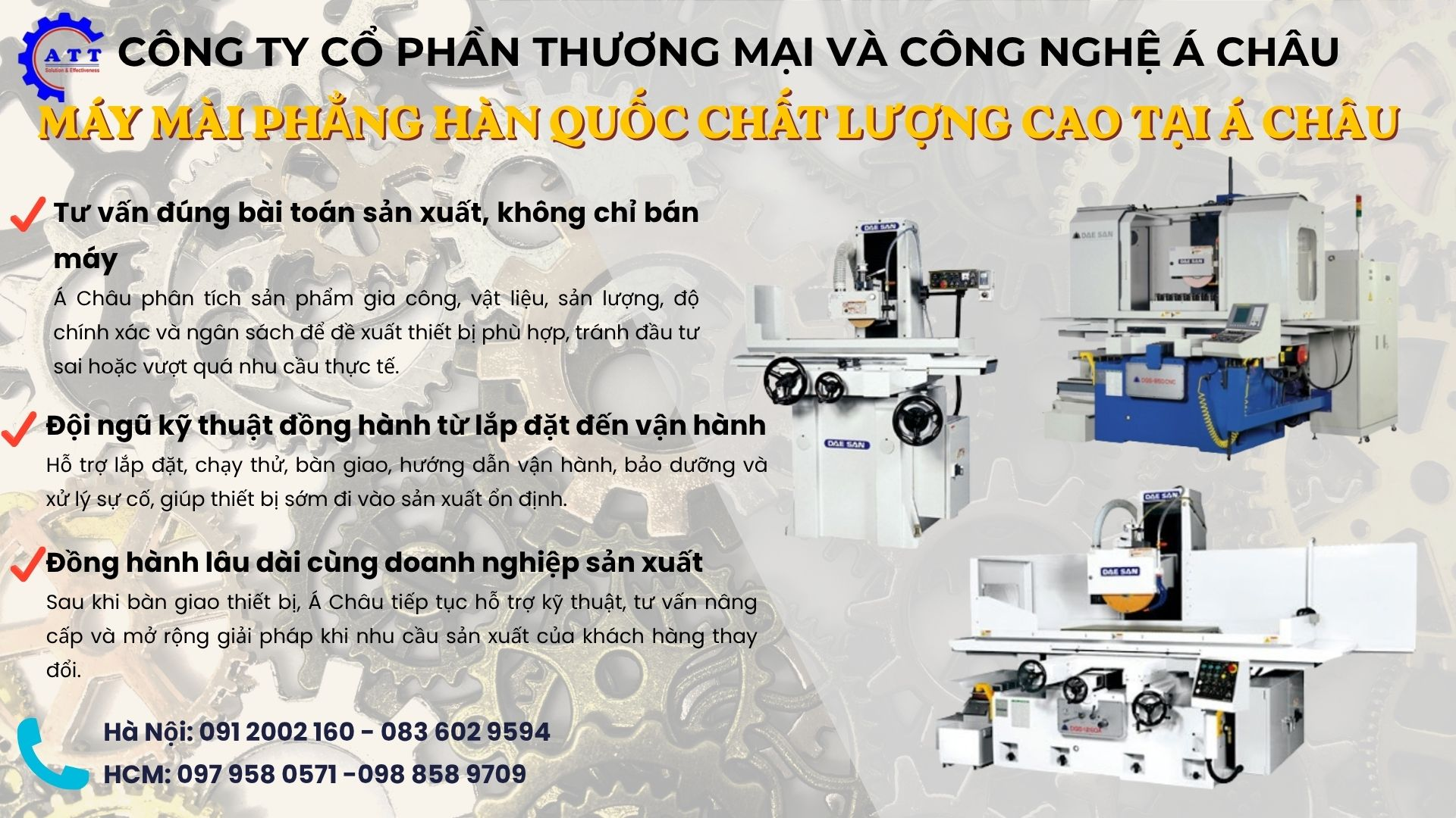 lựa chọn máy mài phẳng tại Á Châu