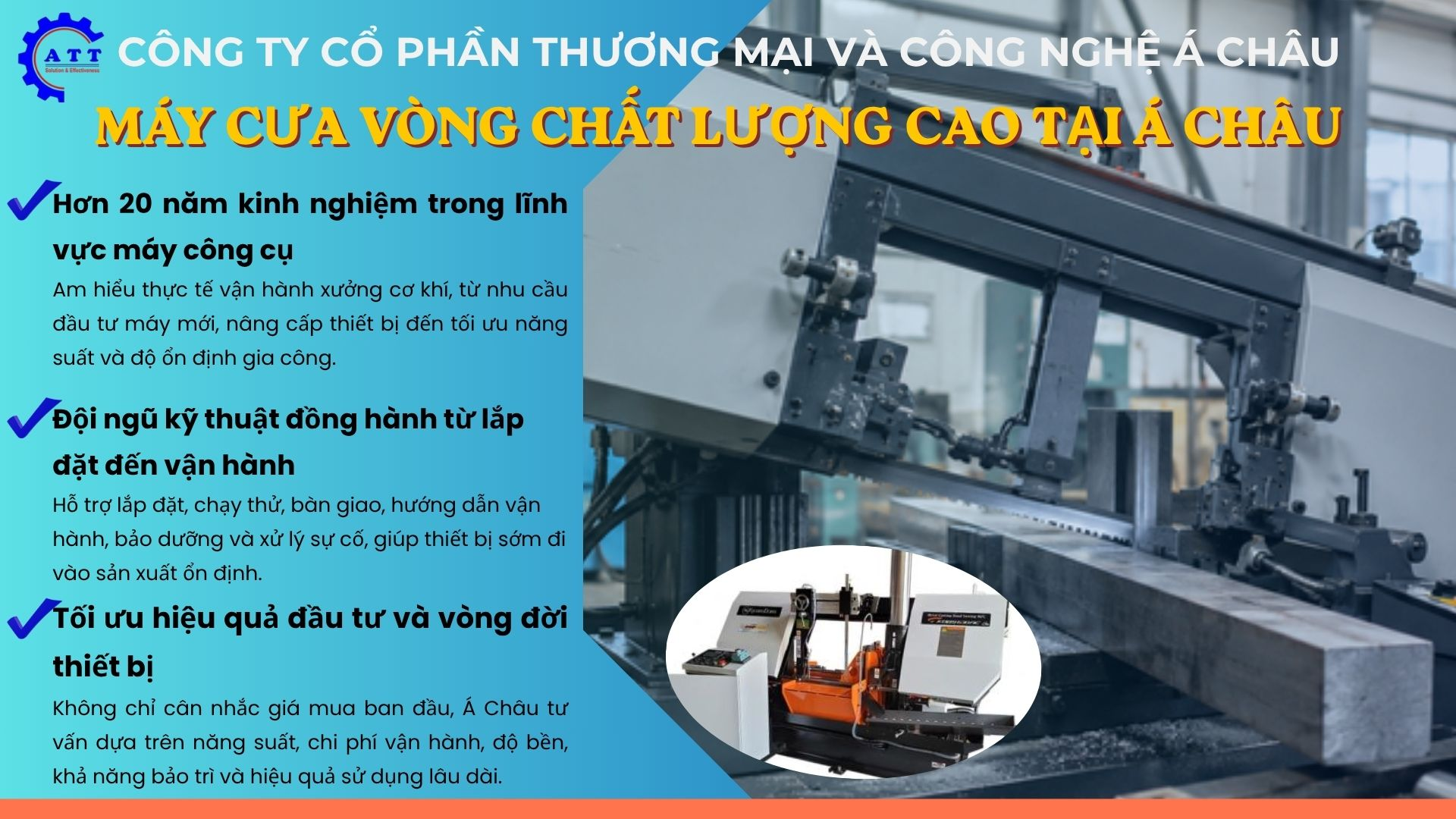 lựa chọn máy cưa vòng tại Á Châu