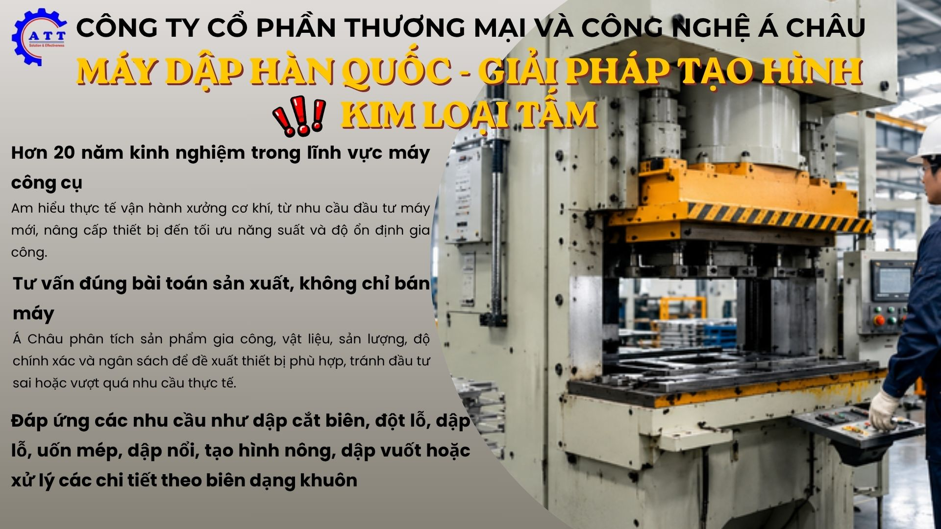lựa chọn máy dập tại Á Châu