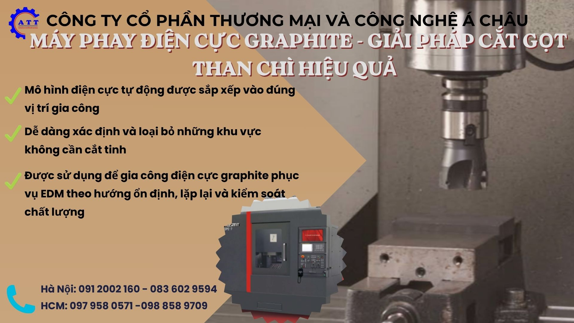 lựa chọn máy phay điện cực graphite tại Á Châu