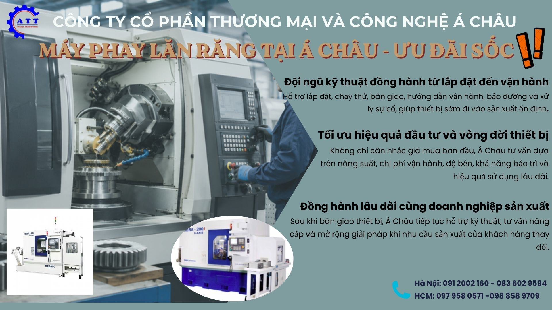 lựa chọn máy phay lăn răng tại Á Châu