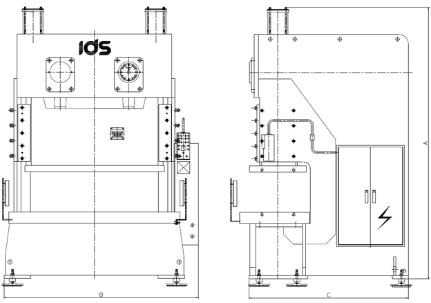 Khung máy dập khung C IDS dòng ICD