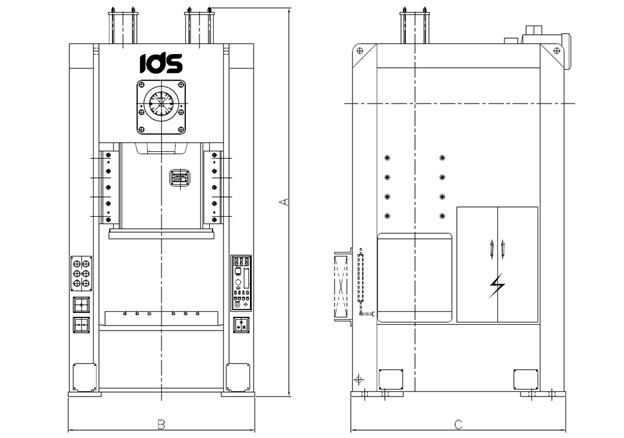 khung máy dập khung H một trục khuỷu IDS dòng IH1