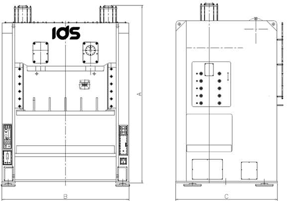 khung máy dập khung H một trục khuỷu IDS dòng IHL2
