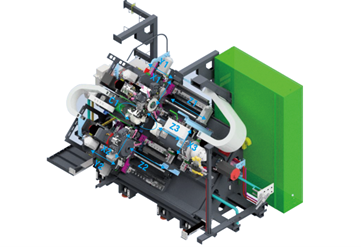 Thiết kế tổng thể: 2 trục chính – 2 tháp dao vận hành độc lập 