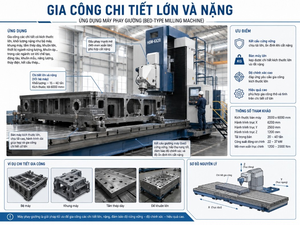 Gia công chi tiết lớn và nặng