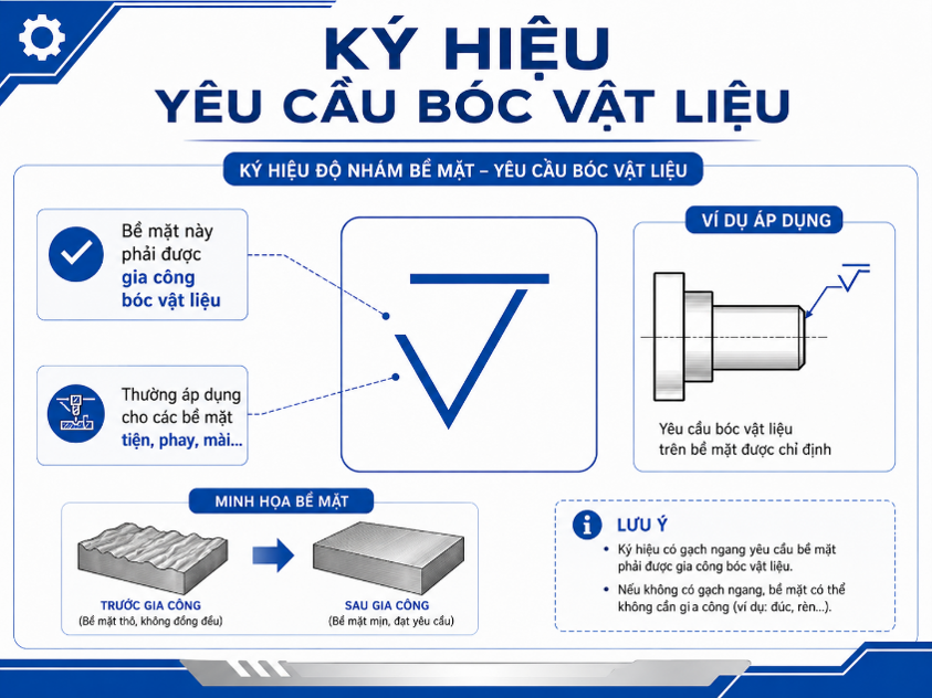Ký hiệu yêu cầu bóc vật liệu