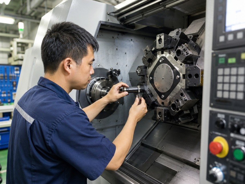 Lắp dao và kiểm tra ổ dao