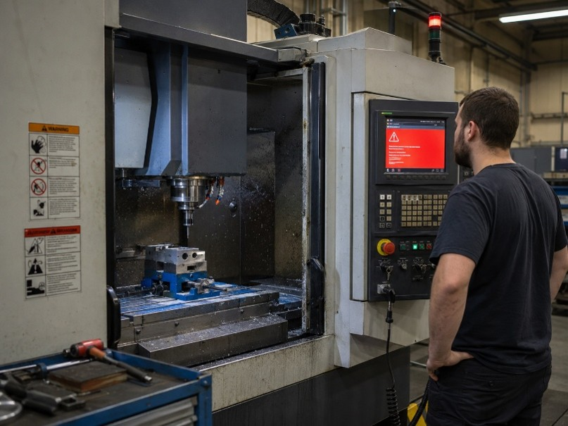 Máy phay CNC báo lỗi