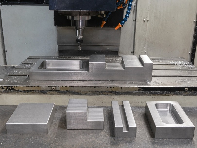 Máy phay CNC có thể thực hiện phay mặt, phay bậc, phay rãnh,…