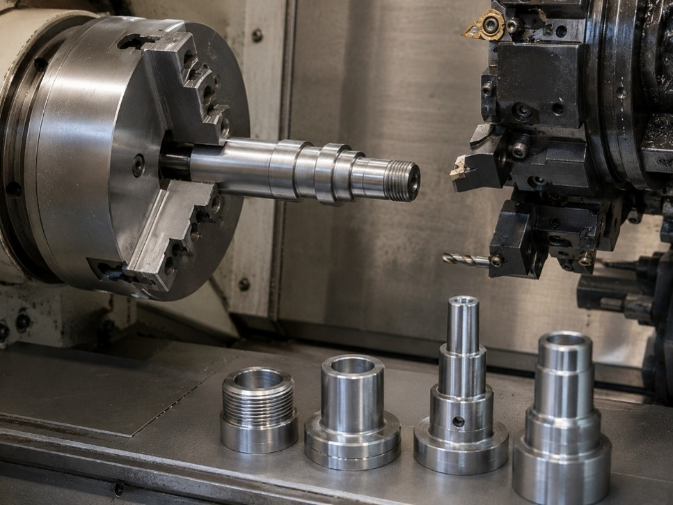 Máy tiện CNC có thể thực hiện tiện mặt đầu, tiện trụ ngoài,…