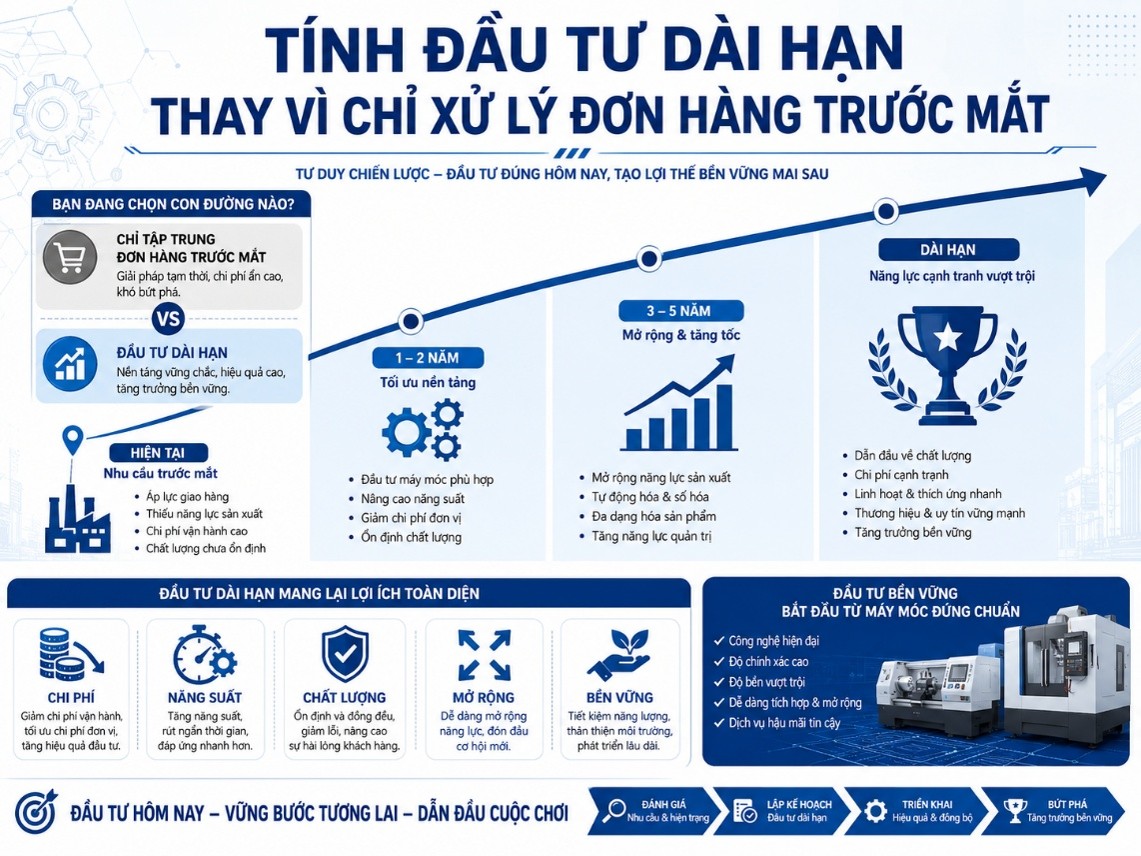 Tính đầu tư dài hạn thay vì chỉ xử lý đơn hàng trước mắt