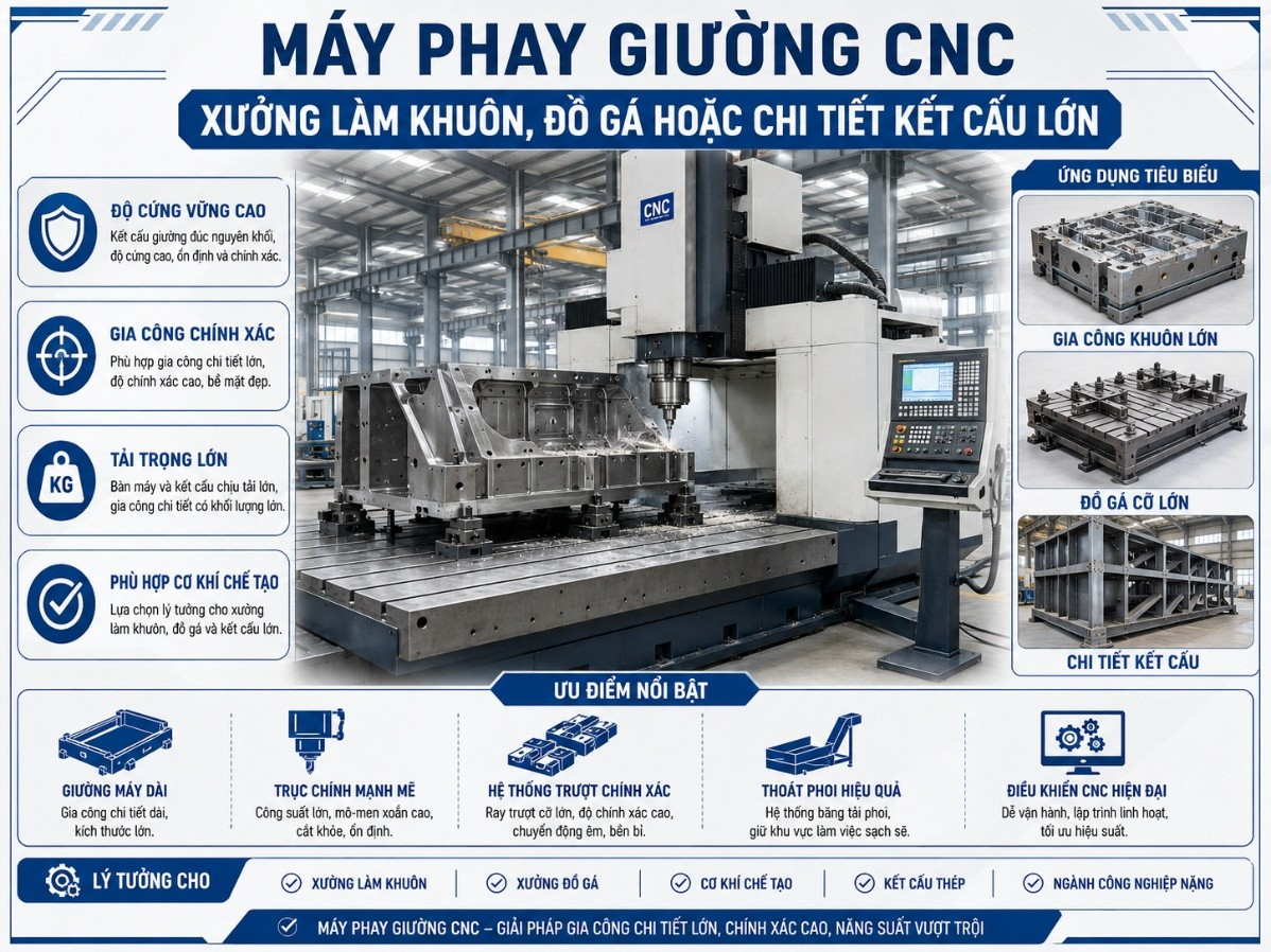 xưởng làm khuôn, đồ gá hoặc chi tiết kết cấu lớn